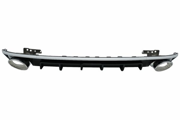 Πίσω Προφυλακτήρας Διαχύτης Diffuser & Exhaust Tips για Audi A6 C8 4K Avant Sedan (2018-up) RS6 Design Silver - Image 2