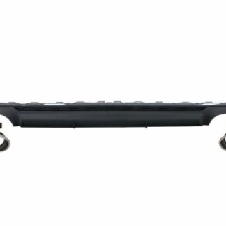 Πίσω Προφυλακτήρας Διαχύτης Diffuser & Exhaust Tips για Audi A6 C8 4K Avant Sedan (2018-up) S6 Design Matte Black