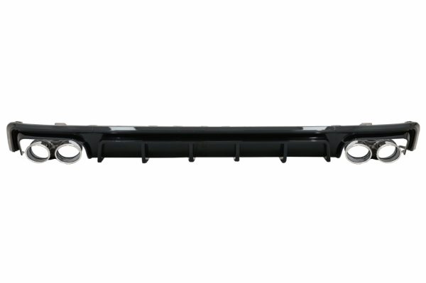 Πίσω Προφυλακτήρας Διαχύτης Diffuser & Exhaust Tips για Audi A6 C8 4K Avant Sedan (2018-up) S6 Design Piano Black