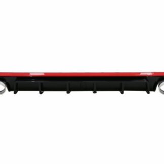 Πίσω Προφυλακτήρας Διαχύτης Diffuser & Exhaust Tips για Audi A6 C8 4K Avant Sedan (2018-up) S6 Design Red