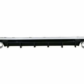 Πίσω Προφυλακτήρας Διαχύτης Diffuser & Exhaust Tips για Audi A6 C8 4K Avant Sedan (2018-up) S6 Design Silver