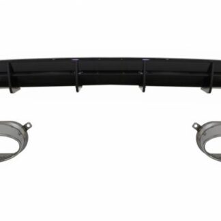 Πίσω Προφυλακτήρας Διαχύτης Diffuser και Exhaust Tips για Audi A6 4G Facelift (2015-2018) RS6 Design Black μόνο S-Line Bumper