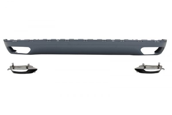 Πίσω Προφυλακτήρας Diffuser Διαχύτης με Exhaust Muffler Tips για AUDI A8 D4 (2010-2014) W12 Design
