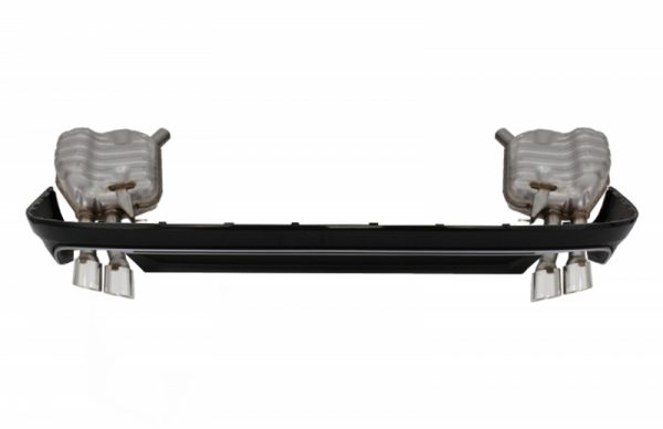 Πίσω Προφυλακτήρας Diffuser Διαχύτης με Exhaust Muffler Tips για AUDI A8 D4 Facelift (2015-2017) S8 Design