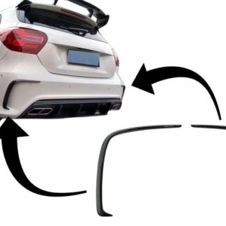 Πίσω Προφυλακτήρας Flaps Flics Side Fins για Mercedes A-Class W176 (2012-2018) Piano Black