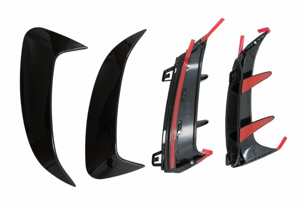 Πίσω Προφυλακτήρας Flaps Flics Side Fins για MERCEDES A Class W177 (04.2018-up) Hatchback A35 Design Black Edition - Image 2