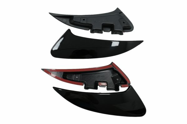 Πίσω Προφυλακτήρας Flaps Flics Side Fins για Mercedes CLA Shooting Brake X118 CLA Coupe C118 (2019-up) Piano Black CLA 45S Design - Image 3