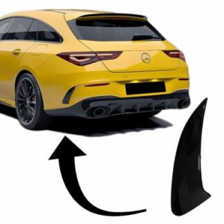 Πίσω Προφυλακτήρας Flaps Flics Side Fins για Mercedes CLA Shooting Brake X118 CLA Coupe C118 (2019-up) Piano Black CLA 45S Design