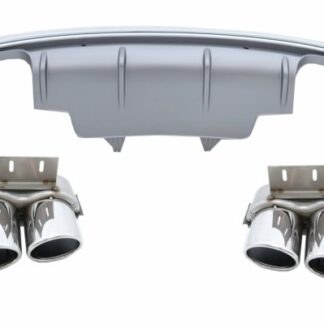 Πίσω Προφυλακτήρας Spoiler Διαχύτης Diffuser Double Outlet για AUDI Q5 8R Facelift (2013-2016) S-Line Bumper