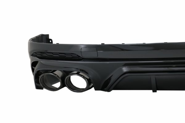 Πίσω Προφυλακτήρας Spoiler Διαχύτης Diffuser Double Outlet για Audi Q5 SUV FY S-Line (2018-2020) Black Tips - Image 3