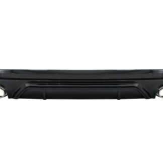 Πίσω Προφυλακτήρας Spoiler Διαχύτης Diffuser Double Outlet για Audi Q5 SUV FY S-Line (2018-2020) Silver Tips