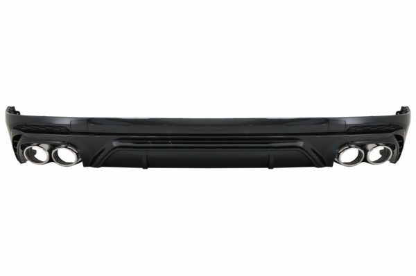 Πίσω Προφυλακτήρας Spoiler Διαχύτης Diffuser Double Outlet για Audi Q5 SUV FY S-Line (2018-2020) Silver Tips