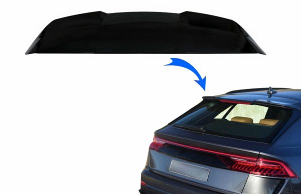 Πίσω Spoiler Αεροτομή Οροφής για Audi Q8 SUV (2018-up) RS Design Piano Black