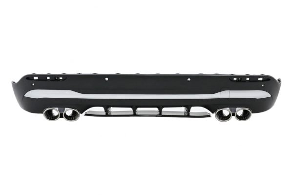 Πίσω Διαχύτης Diffuser and Chrome Μπούκες για Mercedes GLA SUV H247 (2020-) AMG-Line Sport Package