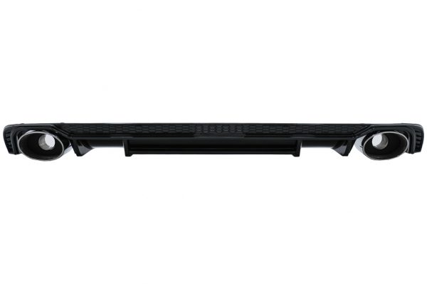 Πίσω Διαχύτης Diffuser Chrome Απολήξεις Εξάτμισης Μπούκες για Audi A4 B9 8W (2016-2018) Sedan Avant για S Line Bumper