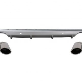 Πίσω Διαχύτης Diffuser Double Outlet με Απολήξεις Εξάτμισης Μπούκες για Audi Q5 8R Facelift (2009-2016) S-Line Προφυλακτήρα