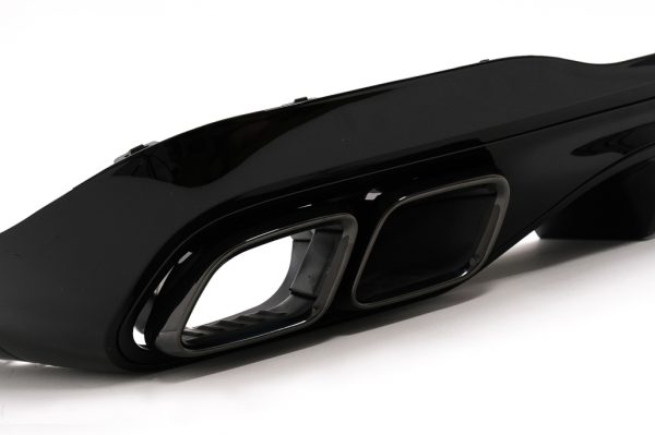 Πίσω Διαχύτης Diffuser με Black Απολήξεις Εξάτμισης Μπούκες για Mercedes C Class W206 S206 Sport Line (2021-Up) C63 Design - Image 3