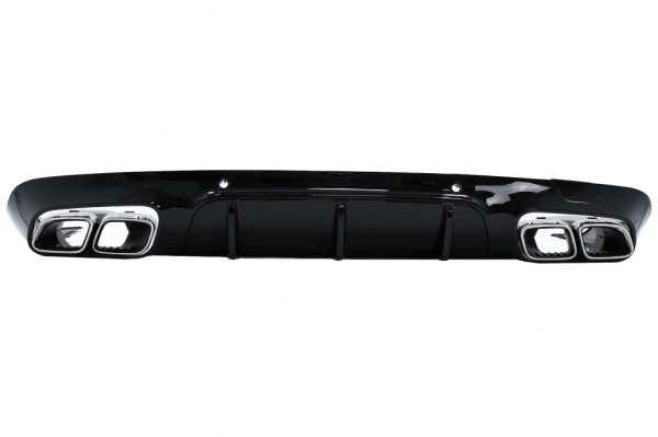 Πίσω Διαχύτης Diffuser με Chrome Μπούκες για Mercedes CLS-Class C257 Sport Line (2018-up) CLS63 Design