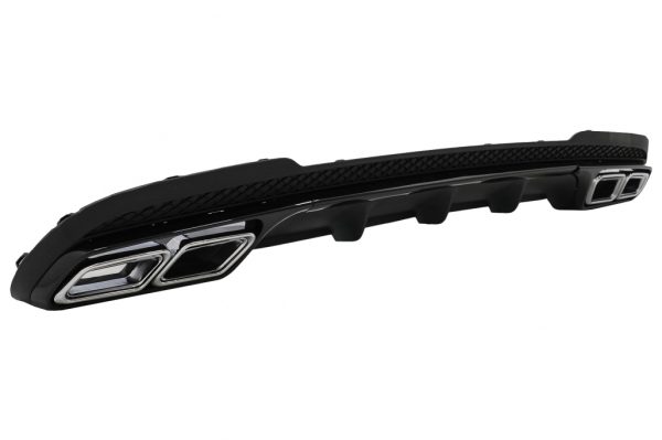 Πίσω Διαχύτης Diffuser με Chrome Μπούκες για Mercedes E-Class W212 S212 Facelift (2013-2016) μόνο Sport package Προφυλακτήρα - Image 2