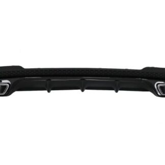Πίσω Διαχύτης Diffuser με Chrome Μπούκες για Mercedes E-Class W212 S212 Facelift (2013-2016) μόνο Sport package Προφυλακτήρα