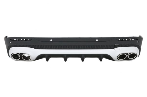 Πίσω Διαχύτης Diffuser με Chrome Μπούκες για Mercedes GLB X247 SUV (2020-up) 45 S Design