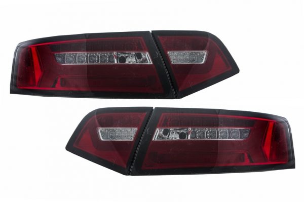Πίσω Φανάρια LED για Audi A6 4F2 C6 Limousine (2008-2011) Red Smoke Facelift Design με Sequential Dynamic Φλας - Image 3