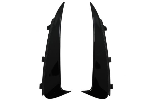 Πίσω Προφυλακτήρας Flaps Side Fins Flics για Mercedes C Class W205 (2014-2020) Piano Black