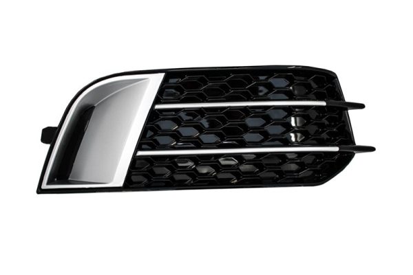 Πλαϊνά Καπάκια Προβολών για Audi A1 8X (2010-2015) RS1 Design Black με Brushed Aluminum Insertions - Image 2