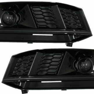 Προφυλακτήρας Lower Grille ACC Covers Side Grilles για Audi A4 B9 S-Line Sedan Avant (2016-2018) RS4 Design Black Edition