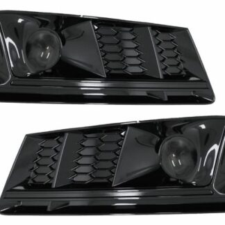 Προφυλακτήρας Lower Grille ACC Covers Side Grilles για Audi A4 B9 Sedan Avant (2016-2018) RS4 Design Black Edition