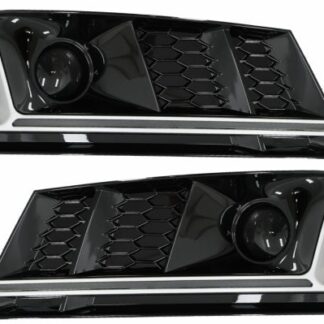 Προφυλακτήρας Lower Grille ACC Covers Side Grilles για Audi A4 B9 Sedan Avant (2016-2018) RS4 Design Silver Edition