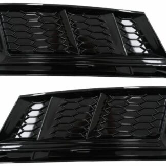 Προφυλακτήρας Lower Grille Covers Side Grilles για Audi A4 B9 Sedan Avant (2016-2018) RS4 Design Black Edition