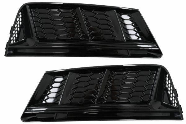 Προφυλακτήρας Lower Grille Covers Side Grilles για Audi A4 B9 Sedan Avant (2016-2018) RS4 Design Black Edition