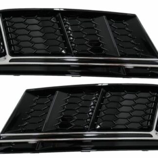 Προφυλακτήρας Lower Grille Covers Side Grilles για Audi A4 B9 Sedan Avant (2016-2018) RS4 Design Silver Edition