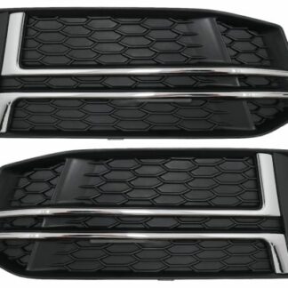 Προφυλακτήρας Lower Grille Covers Side Grilles για Audi A4 B9 Sedan Avant (2016-2018) S-Line Silver Edition