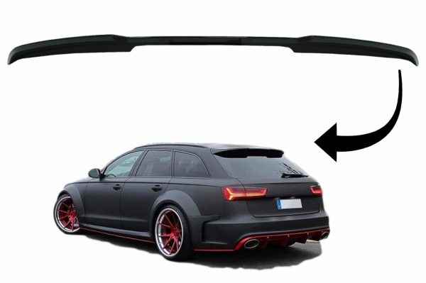 Spoiler Αεροτομή Οροφής για Audi A6 Avant Facelift 4G C7 (2015-2018) Piano Black