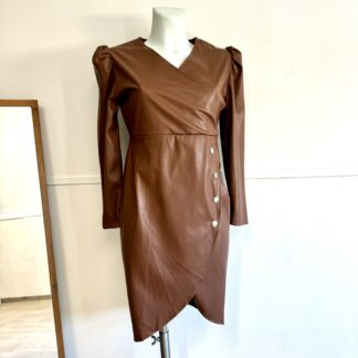 Leather Brown Dress