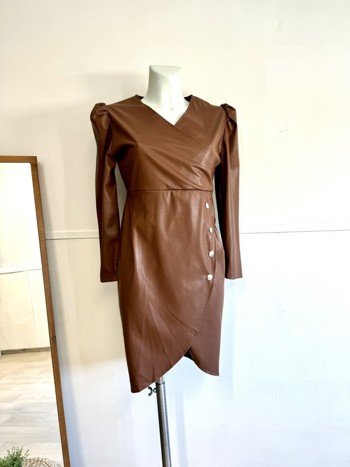 Leather Brown Dress