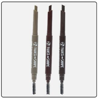 W7 Brow Liner Eyebrow Pencil Twist & Shape Definer With Comb Brush Brown Sealed