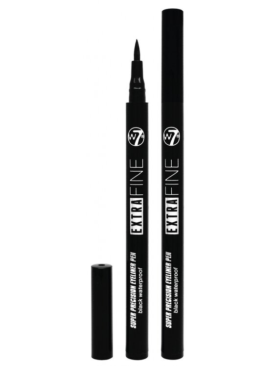 W7 Cosmetics Extra Fine Liner Waterproof Στυλό Eye Liner Black 0.7ml