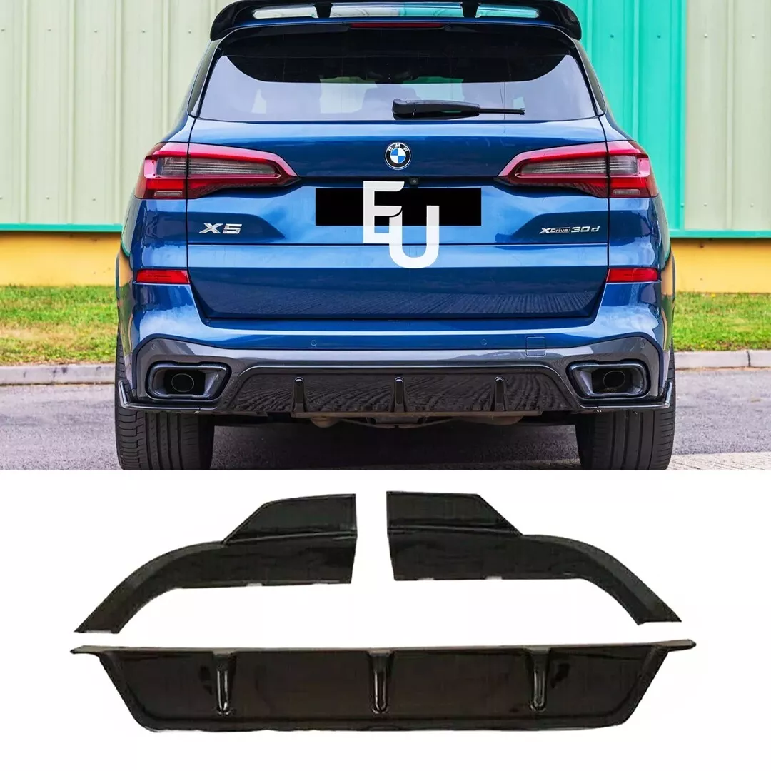 FOR BMW X5 G05 M SPORT GLOSS BLACK REAR BUMPER DIFFUSER SPOILER EXTENSION 2018+ - Image 12