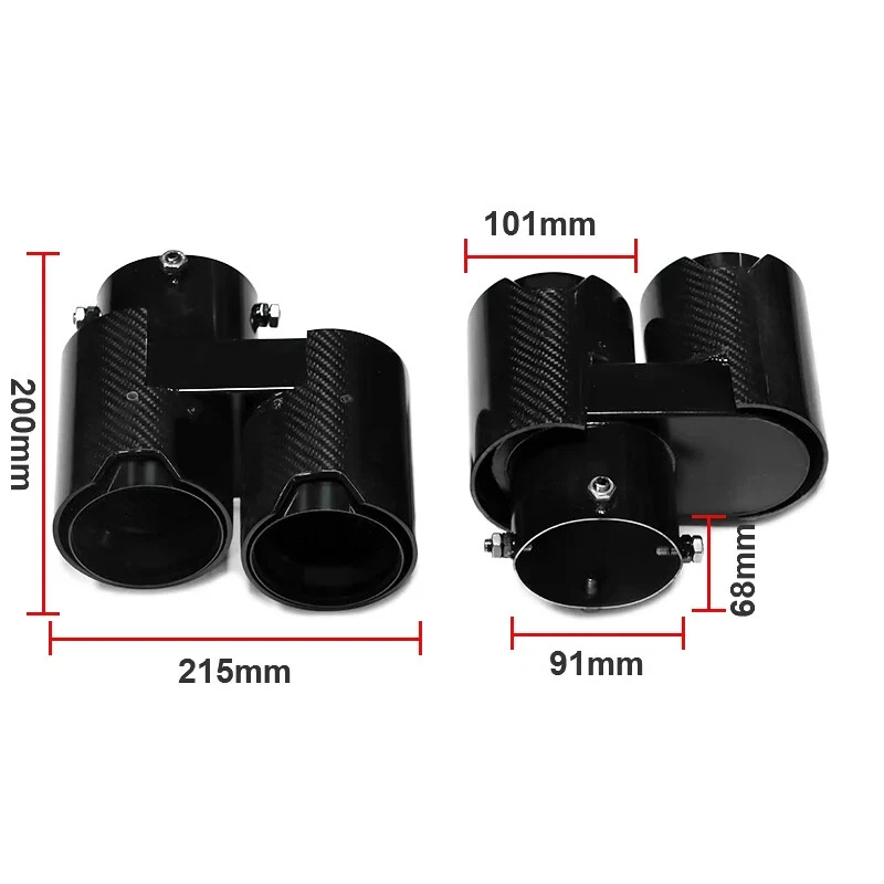 Stainless Steel Carbon Fiber Black for BMW X5 G05 X6 G05 Exhaust Tailpipe - Image 13