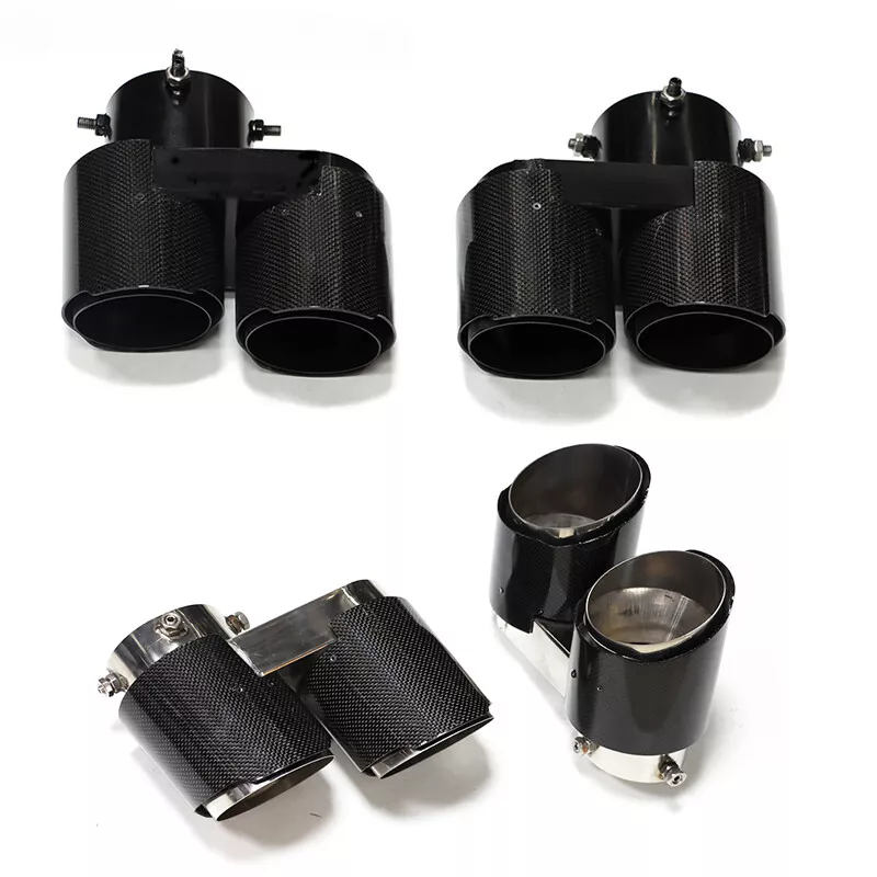 Stainless Steel Carbon Fiber Black for BMW X5 G05 X6 G05 Exhaust Tailpipe - Image 3