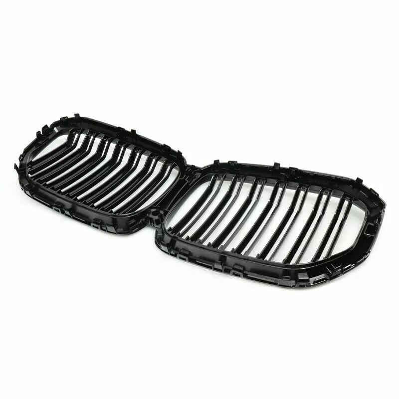 FOR BMW X5 G05 GLOSS BLACK TWIN DUAL SLAT KIDNEY GRILL GRILLE 2018 ONWARDS MODEL - Image 5