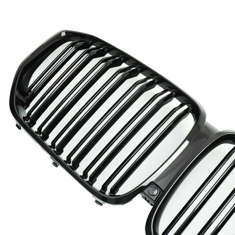 FOR BMW X5 G05 GLOSS BLACK TWIN DUAL SLAT KIDNEY GRILL GRILLE 2018 ONWARDS MODEL - Image 6