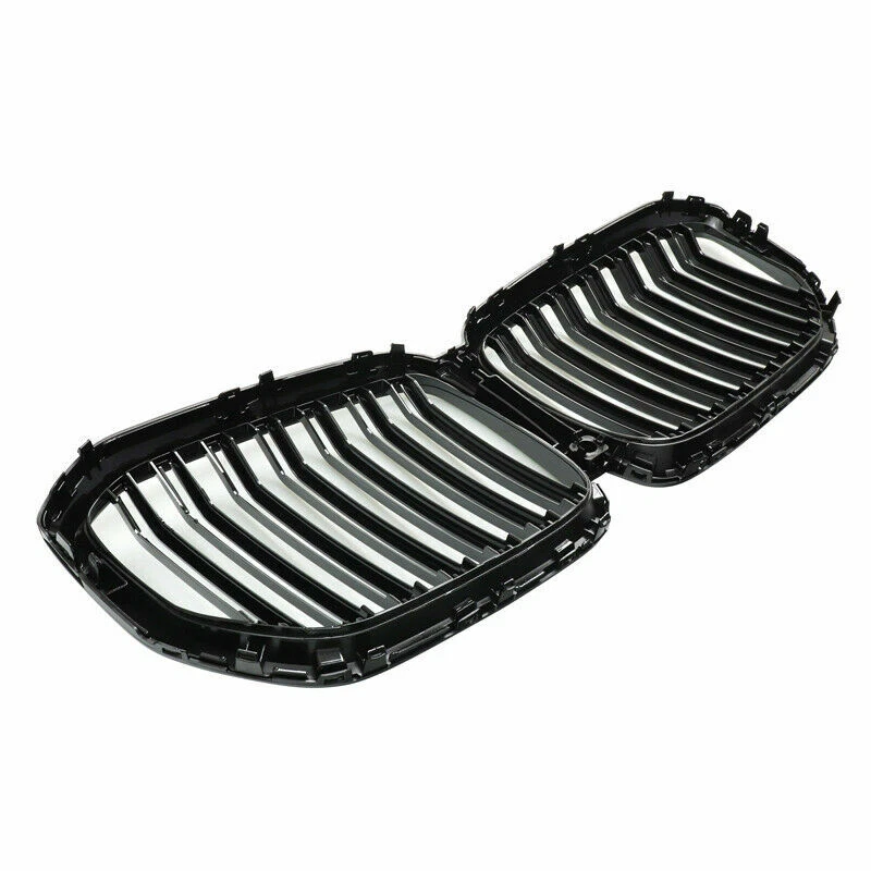 FOR BMW X5 G05 GLOSS BLACK TWIN DUAL SLAT KIDNEY GRILL GRILLE 2018 ONWARDS MODEL - Image 8