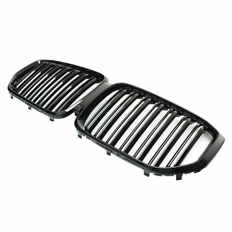 FOR BMW X5 G05 GLOSS BLACK TWIN DUAL SLAT KIDNEY GRILL GRILLE 2018 ONWARDS MODEL - Image 9