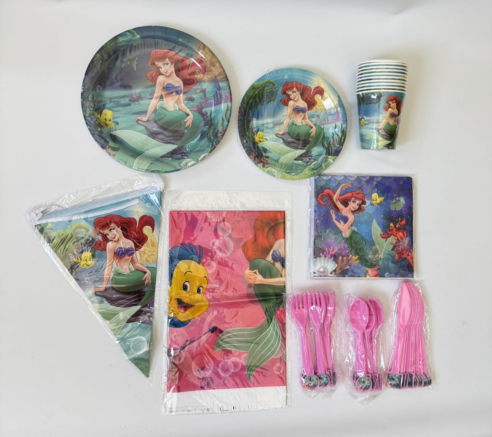 🧜‍♀️ Ariel Mermaid Party Set – Disney Magic Under the Sea!
