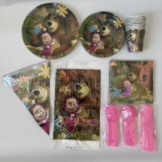 🐻 Masha and the Bear Party Set – Χαρούμενο & Παιχνιδιάρικο!