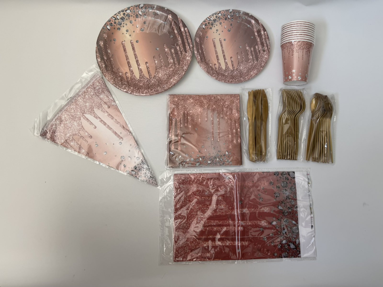 🌸 Dusty Pink Party Set – Elegant & Modern